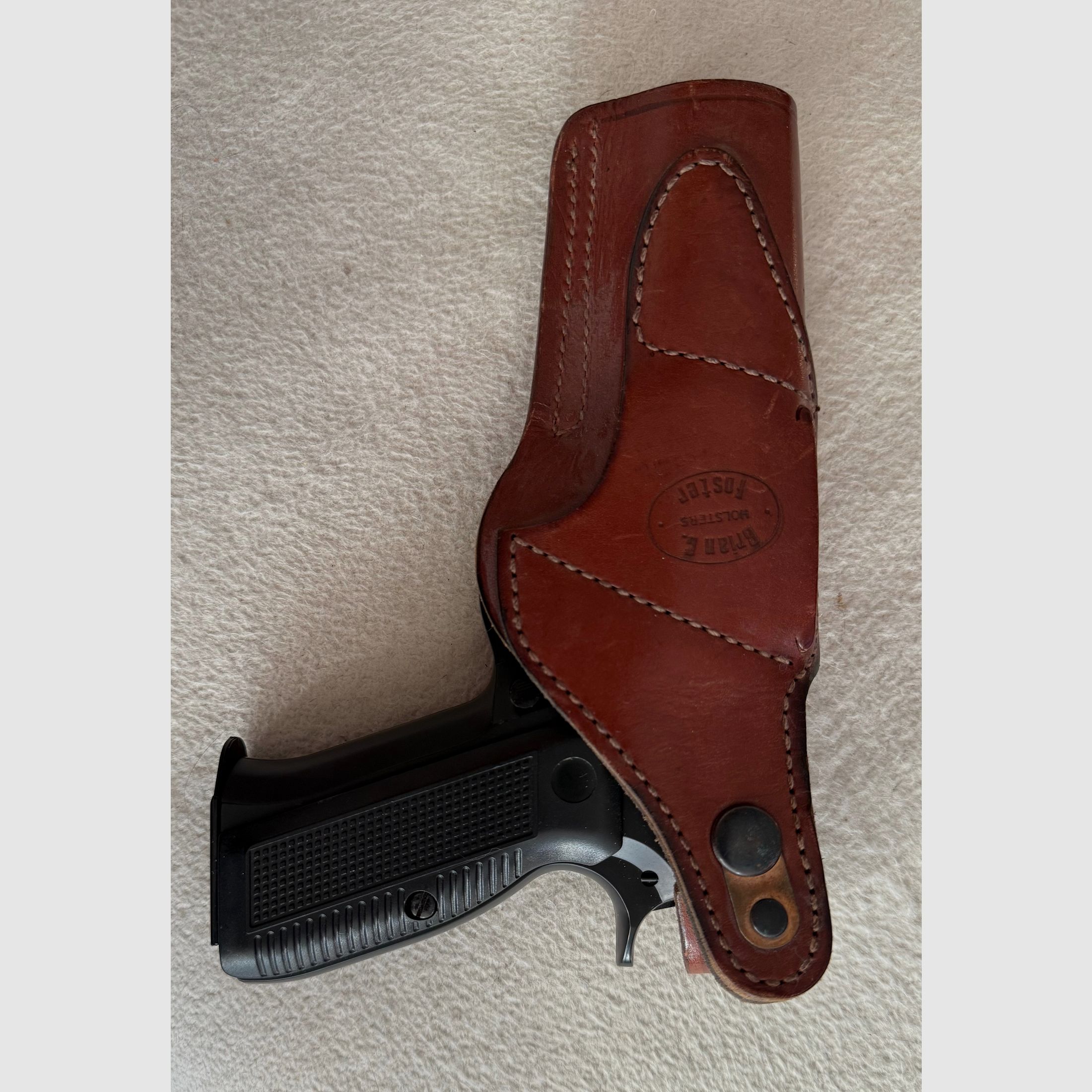 Brian C. Foster Gürtelholster OWB Leder Basketweave für CZ75, M75, Tanfoglio u.ä. 