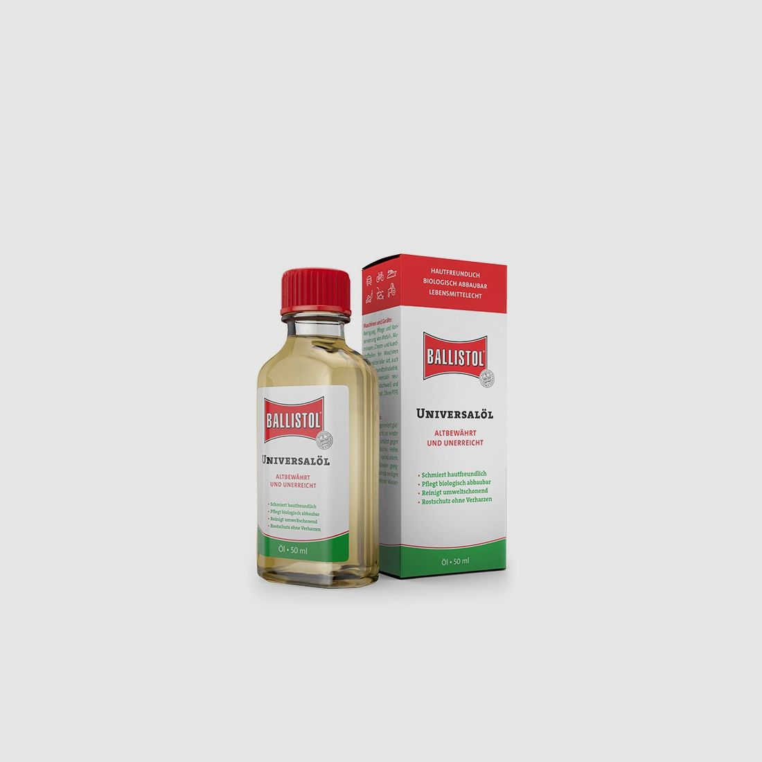 Ballistol olio per armi bottiglia contagocce 50ml accessorio per la pulizia delle armi
