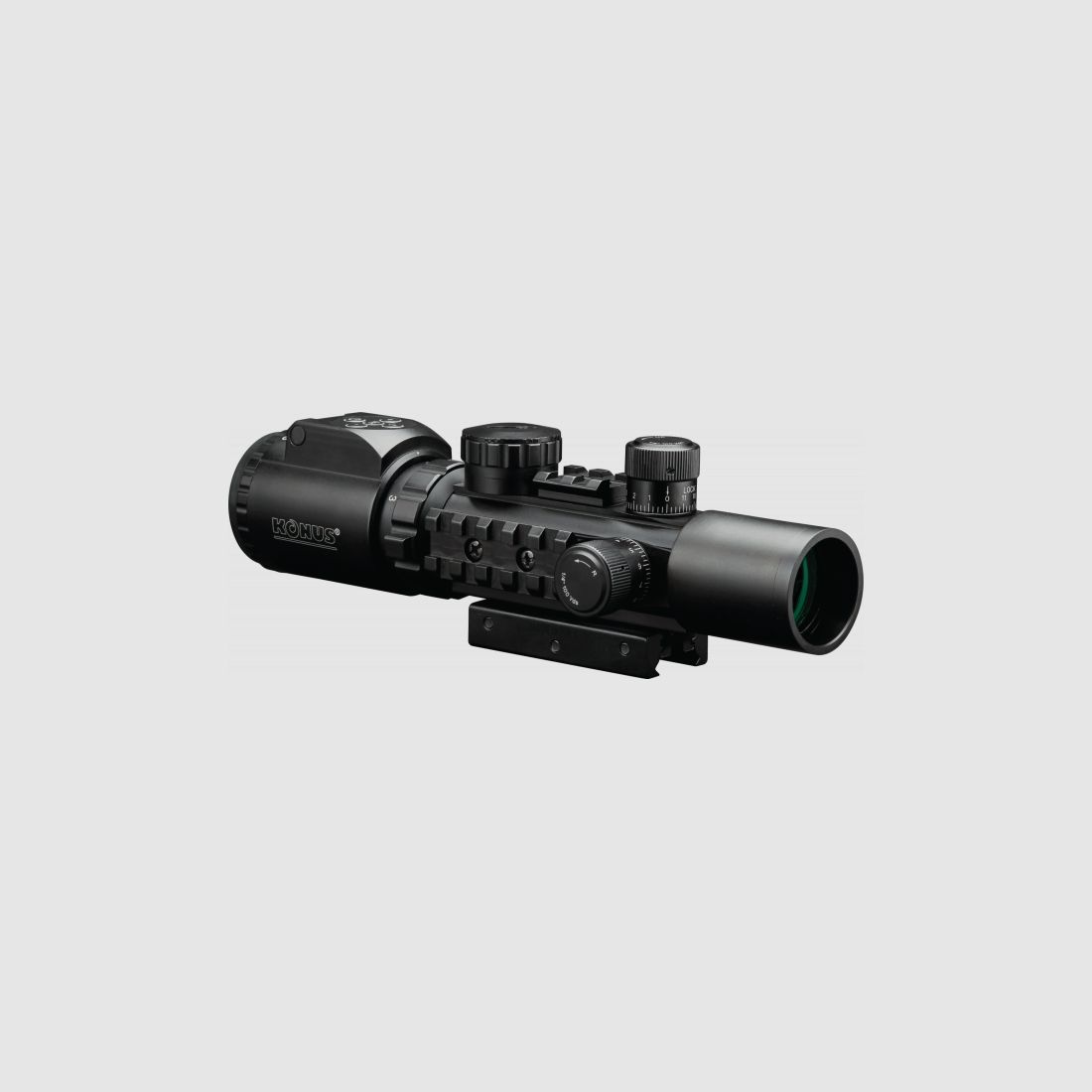 Konus Konuspro AS-34 2-6x28 Montage Picatinny et 11 mm, niveau à bulle, y compris des capuchons Flip-Up