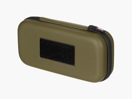 Bolsa de carcasa dura, grande, con lazos de velcro, oliva