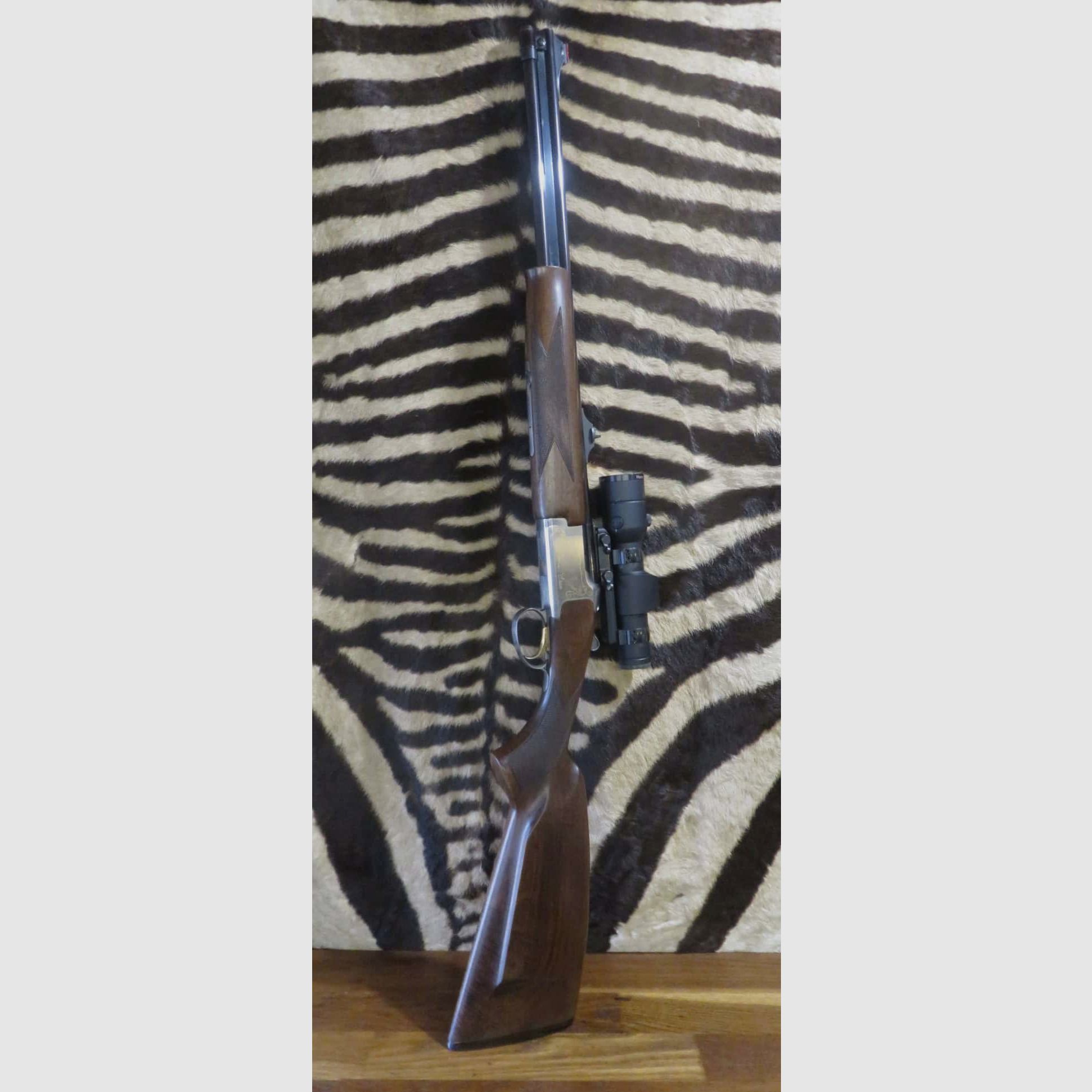Doppelbüchse BROWNING Erice Kal. 8x57jrs Lauf 56 cm – Rotpunktvisier AIMPOINT H34S, Bild 1 von 13