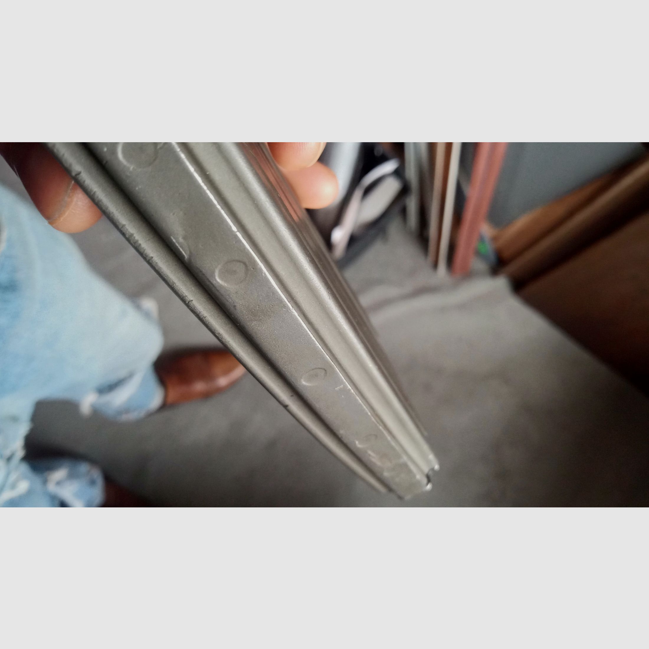 Galil 5.56 AK acciaio decorativo caricatore grigio fosfato (inutilizzabile/disattivato) / si adatta a AKM AK47 quindi anche GSG Cybergun China-Yunker e Gillman Yunker