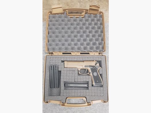 Begadi Cyma CM.126  Gen. 2 AEP  TAN inkl. Mosfet & LiPo Akku  < 0,5 J.  Softair Pistole  6mm BB Beretta FS92