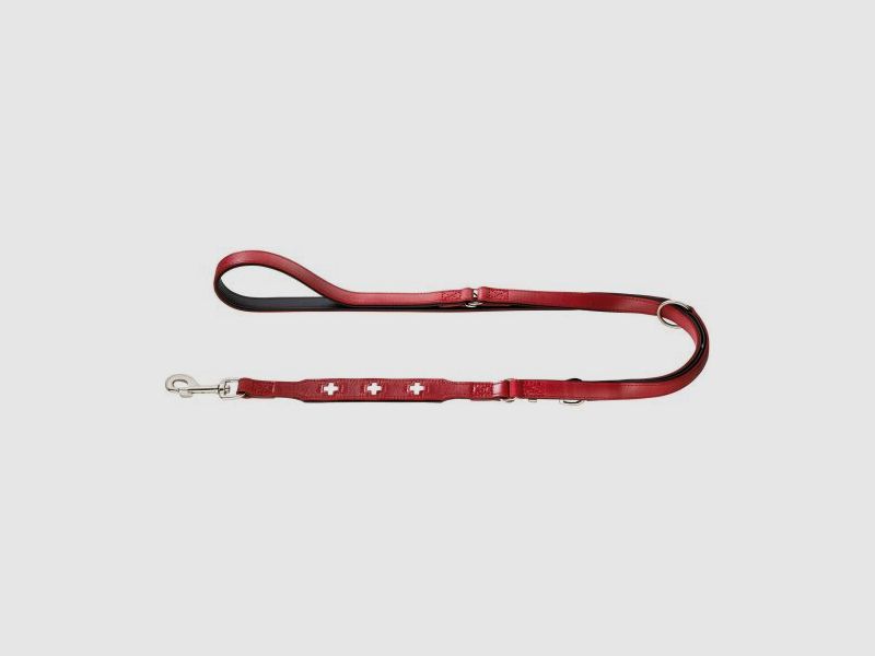 Hunter Verstellbare F?hrleine Swiss Rot/Schwarz L max. 200 cm, B 1,8 cm