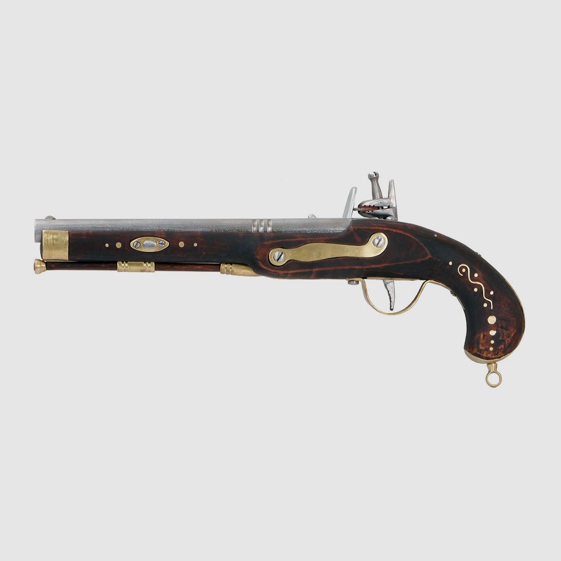 EinzelstĂĽck handgefertigte Deko Steinschloss Vorderladerpistole LĂ¤nge 43 cm