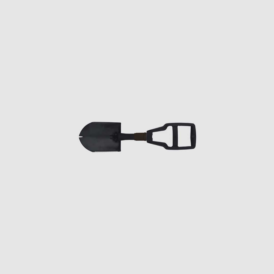 Vouwschep, plastic handvat, 3-delig, zwart, met tas