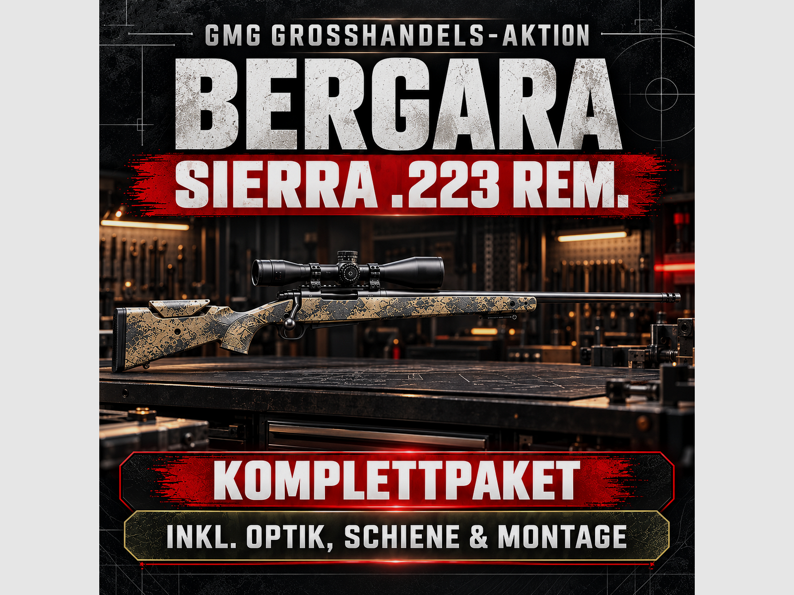 Bergara Wilderness Sierra .223 Rem. – GMG pacchetto completo, immagine 1 di 3