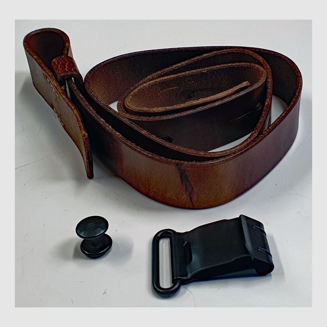 Switzerland leather straps for Swiss carbine K31 and K11 as new/stock/depot goods from war reserve