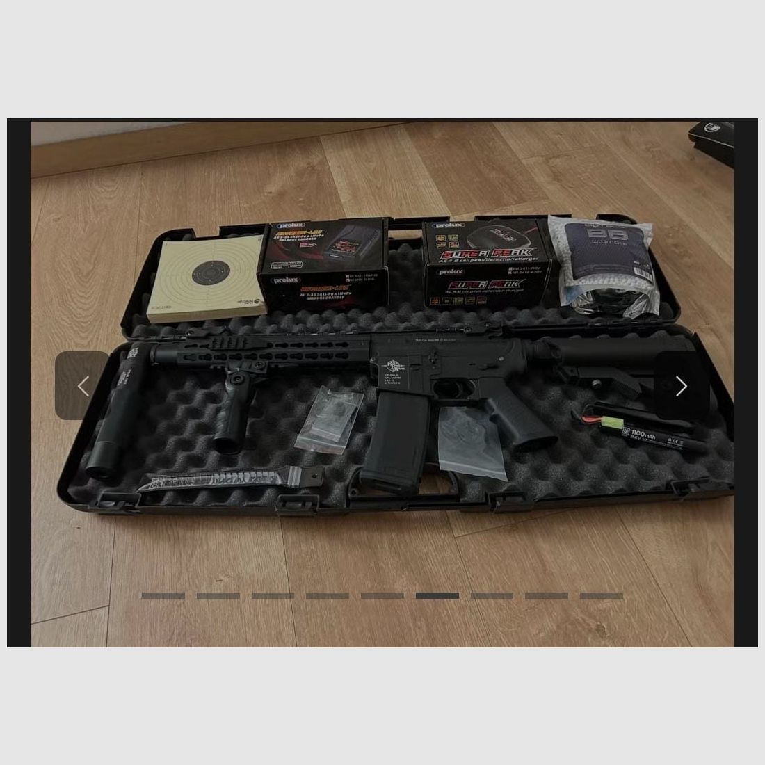 Karabin softair z pistoletem i akcesoriami