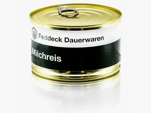 Feddeck Dauerwaren Fertiggericht Dose Milchreis 400g