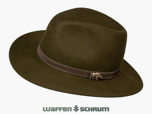 Skogen Filzhut mit Ohrenklappe Dunkelgrün