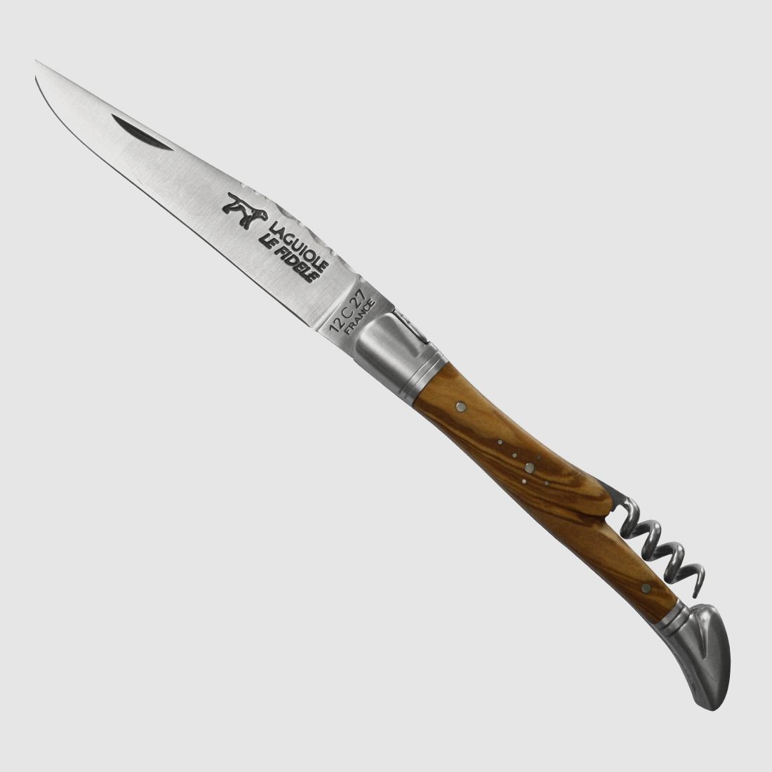 Laguiole Taschenmesser Olivenholz §42a WaffG konform legal führen