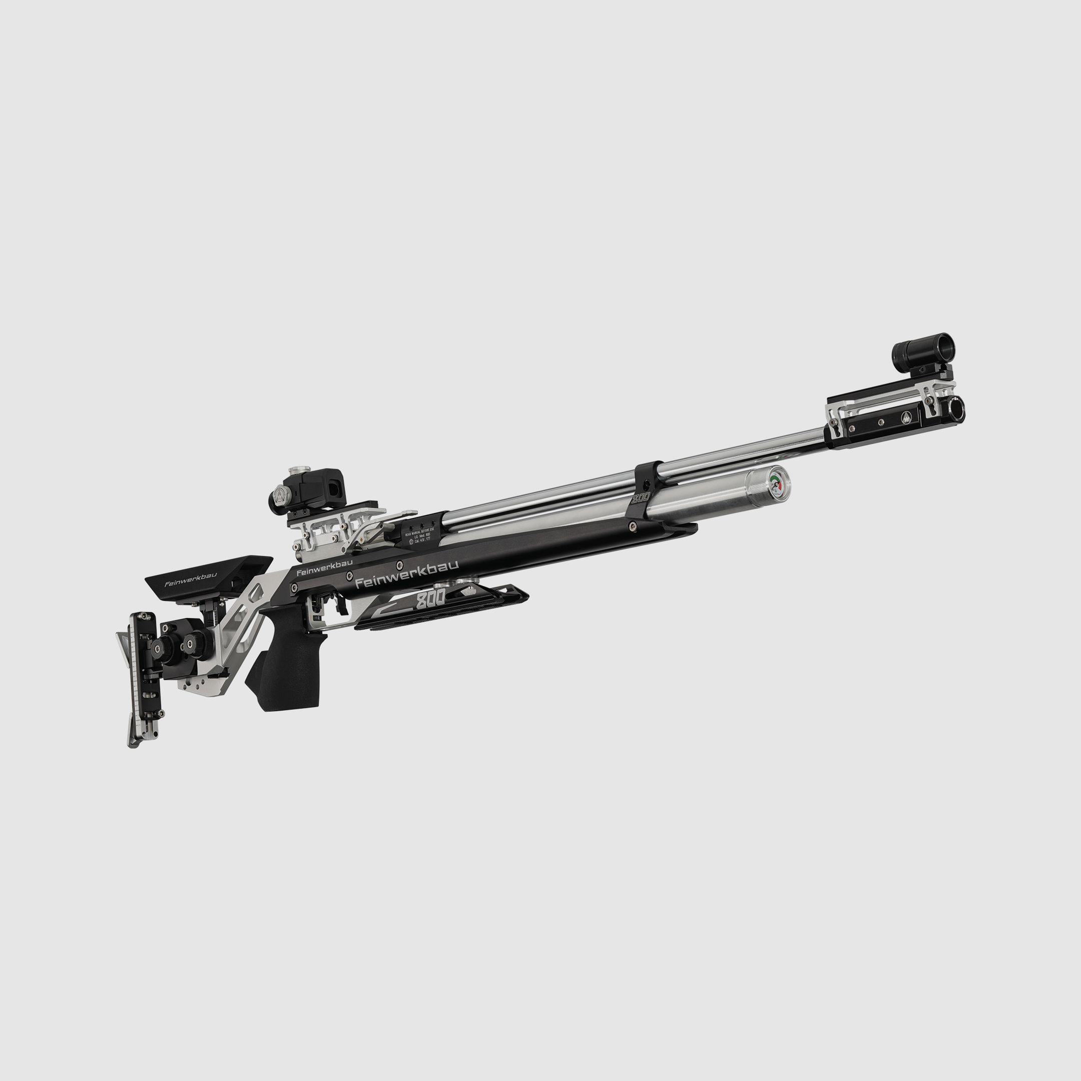 Feinwerkbau 800 Alu Silber/Sch Schaftkappe Comfort-Line / Grifgröße M