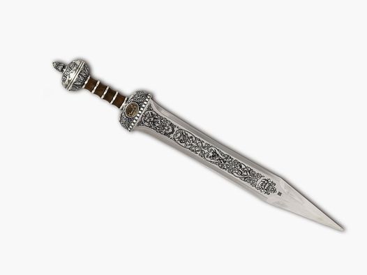 Roman Gladius, tiefe Gravur, Silber Finish, 71 cm  | 41840