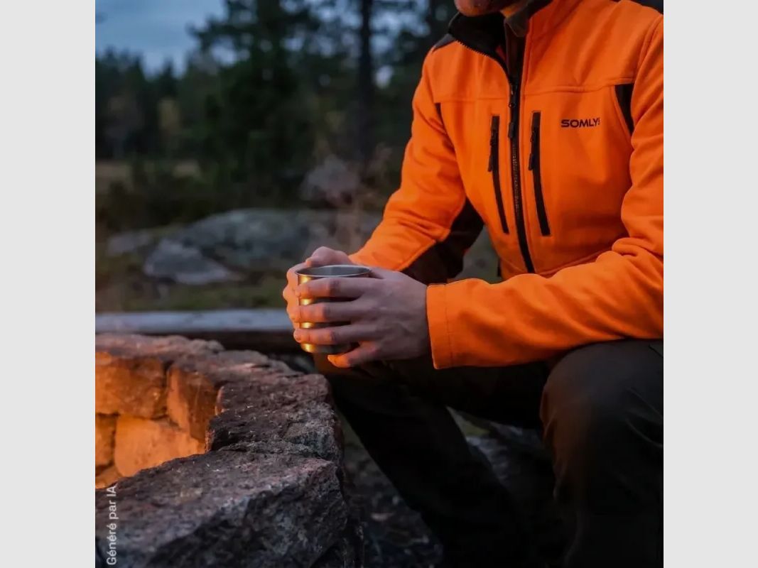 Wende-Fleecejacke Somlys orange/grün - SL-TEX GOLD, Bild 6 von 6