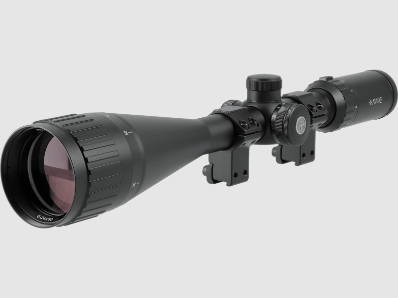 HAWKE Scope Fast Mount IR 6-24x50 AO IR Mil Dot – incl. Mount Rings 11 mm