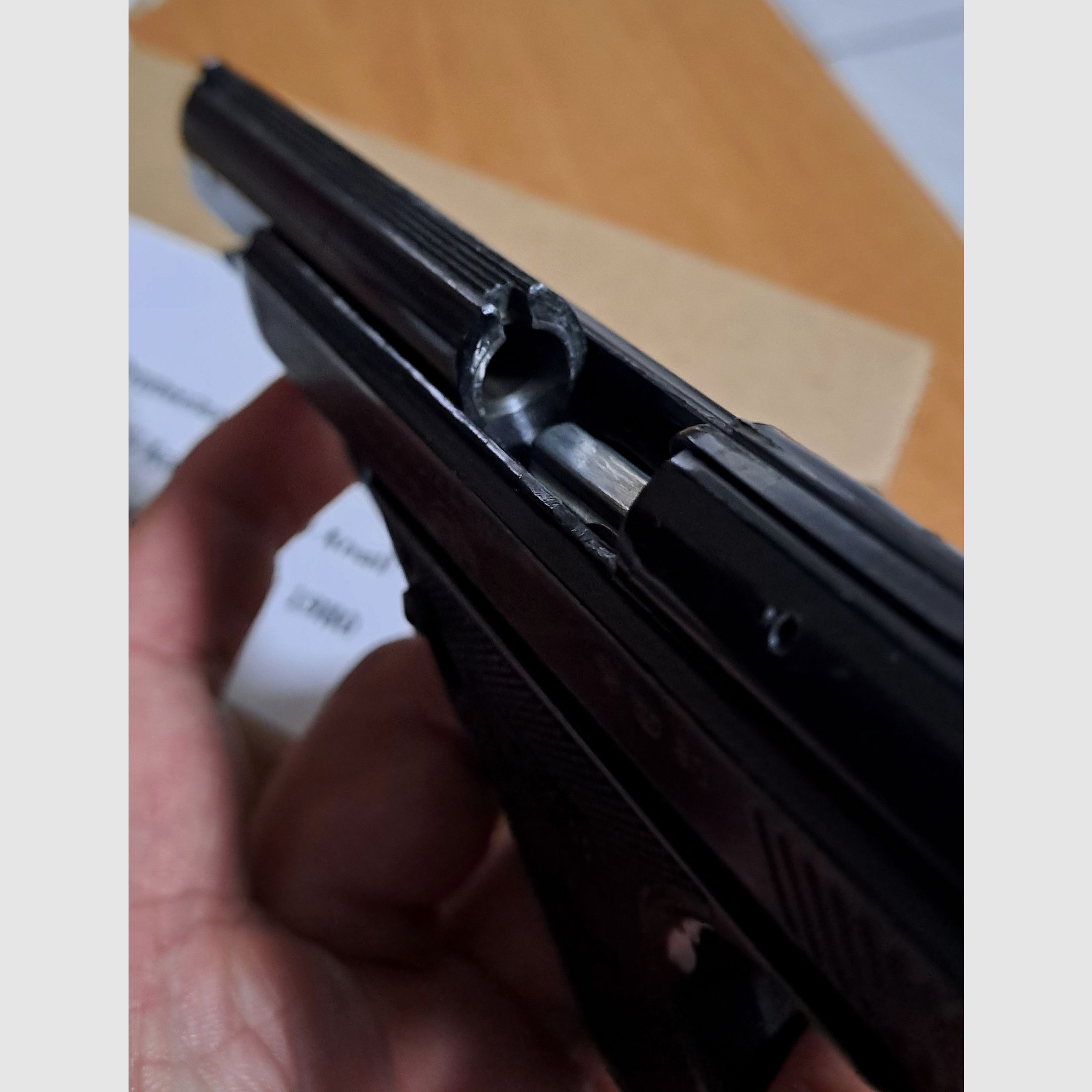 Vecchio protettore per carabina automatica Mod. “G5” nel primo PTB 12/ calibro 8 mm a percussione