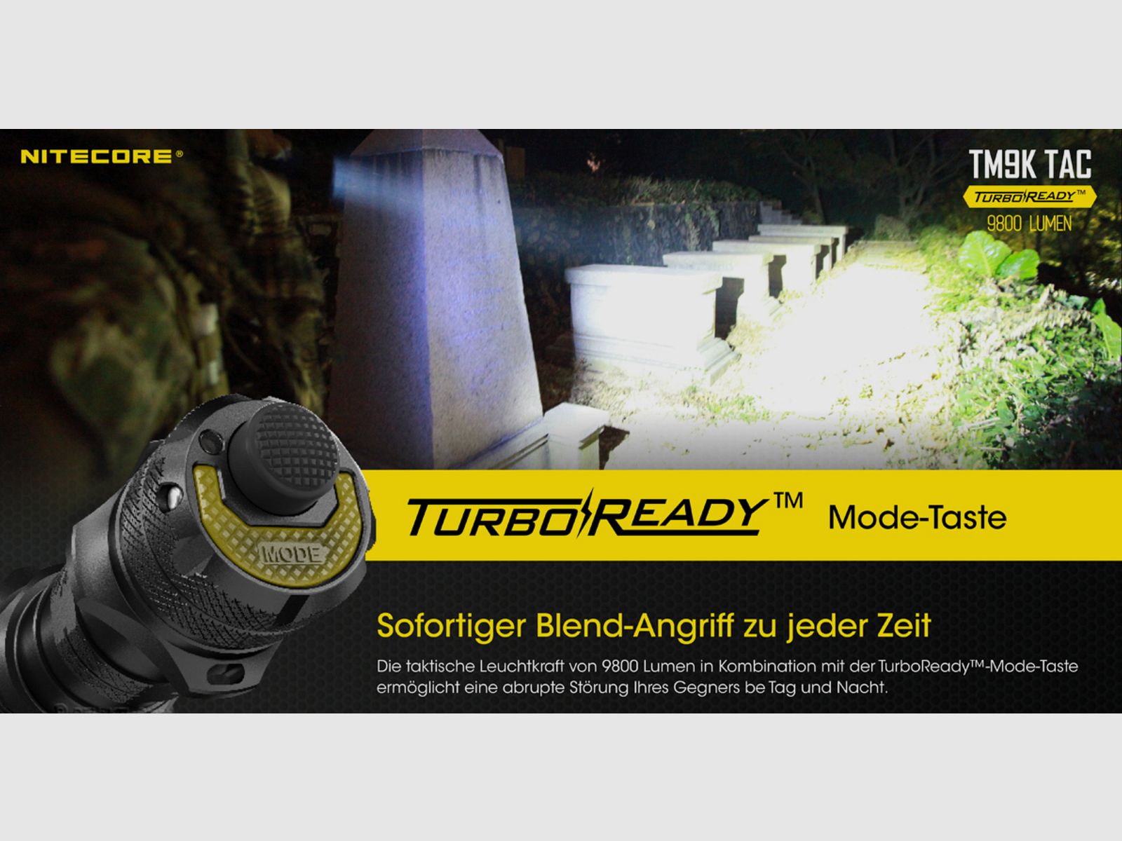 Nitecore Taschenlampe TM9K TAC 9800 Lumen