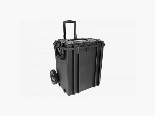 Czarna skrzynia transportowa z kółkami GLARY CASE