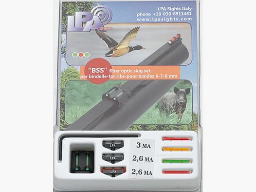 Ensemble de projectiles en fibre optique LPA pour fusils avec rails de canon