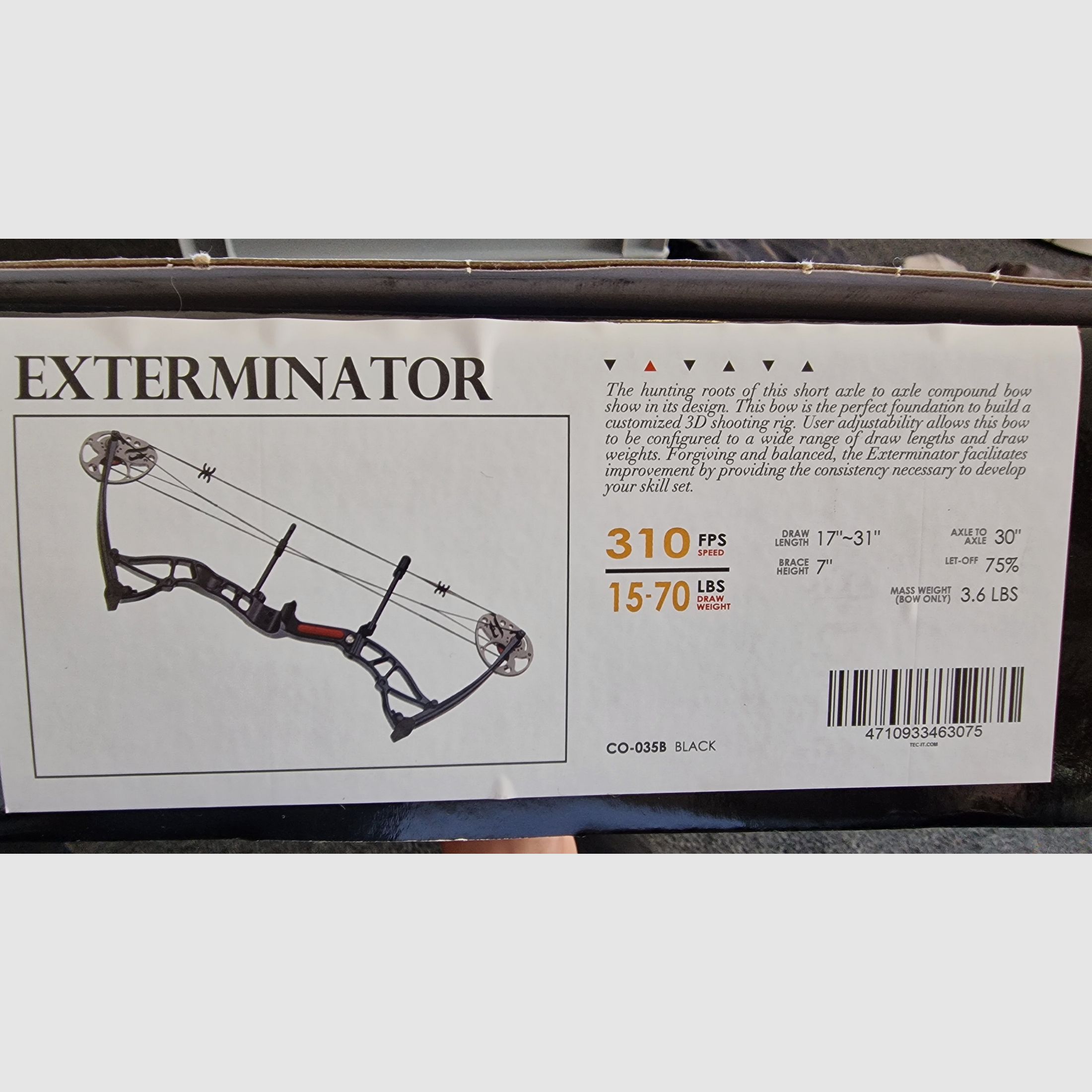 EK Archery Exterminator 15-70 lbs Compoundbogen inkl. Versand