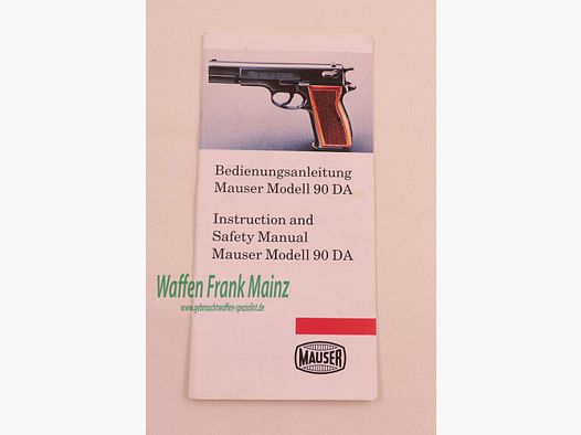 Mauser Bedienungsanleitung Mod. 90 DA