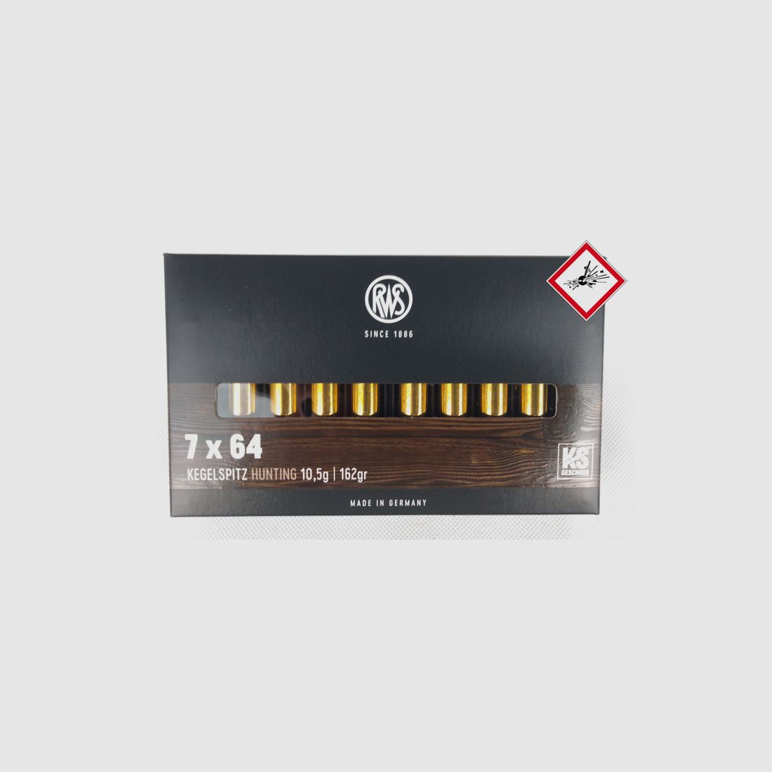 RWS Kegelspitz Jagdpatrone Kal.7X64 162grs