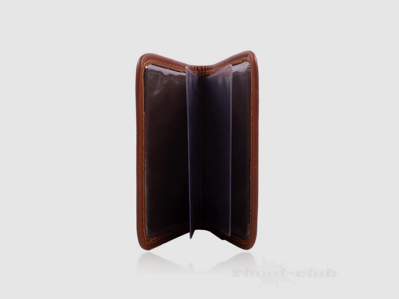 Various hunting license bags deer leather, brown