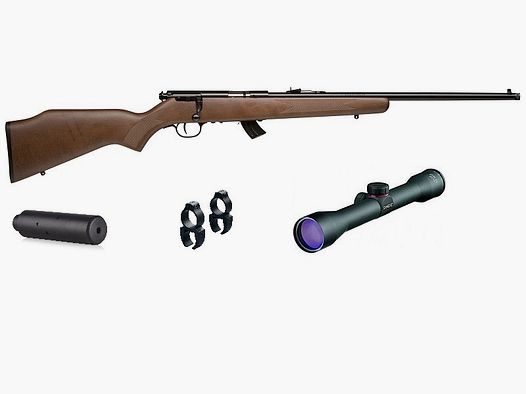 SAVAGE KIT GEWEER STEVENS 300GTBS HOUTEN KOLV 22 LR