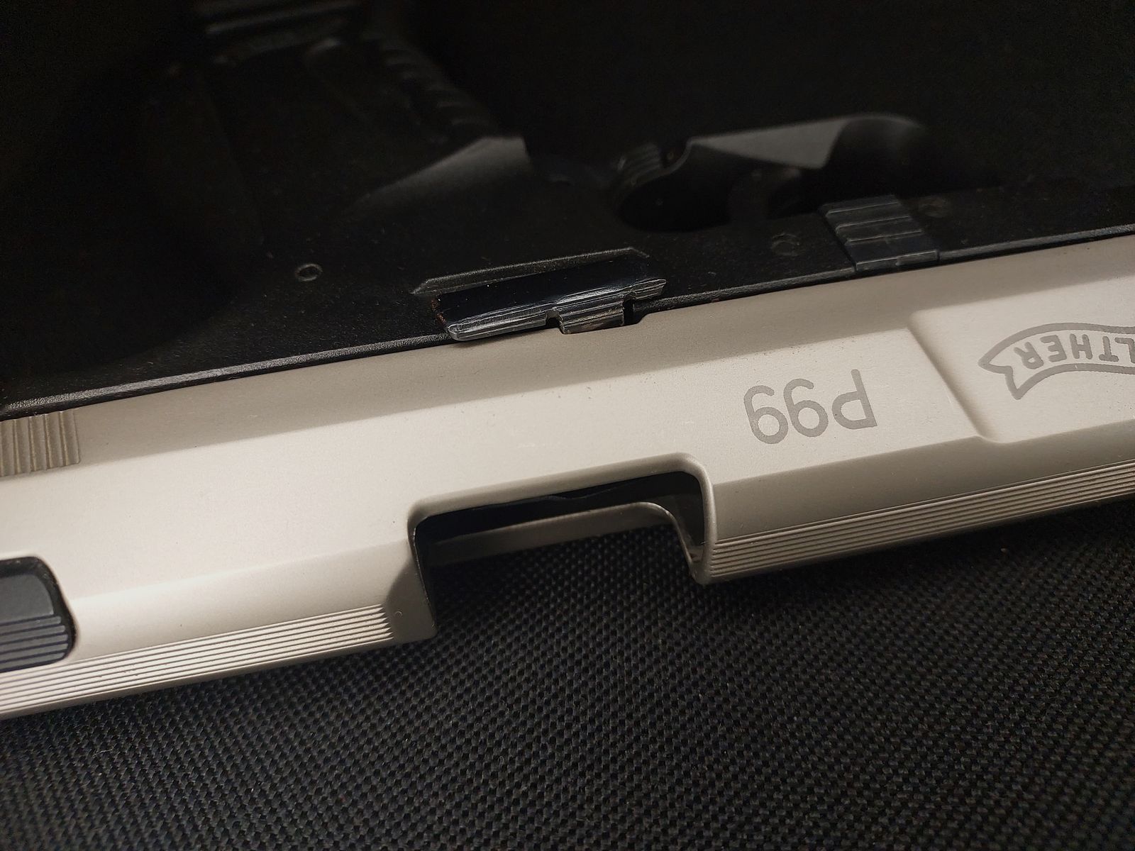 Pistola a salve Walther P99 9mm P.A.K. bicolore (762) con fondina Fidragon