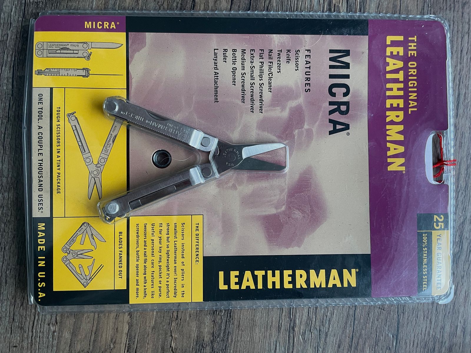 Leatherman Micra original packaging