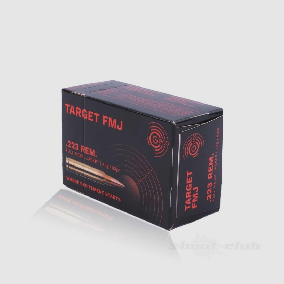 GECO Büchsenpatronen, VM, 4,1g/63Grs im Kal. .223Rem - 50 Stück