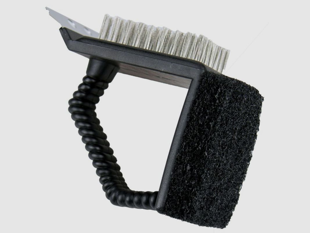 Grillfürst 3in1 Handbürste mit Kratzer und Schwamm