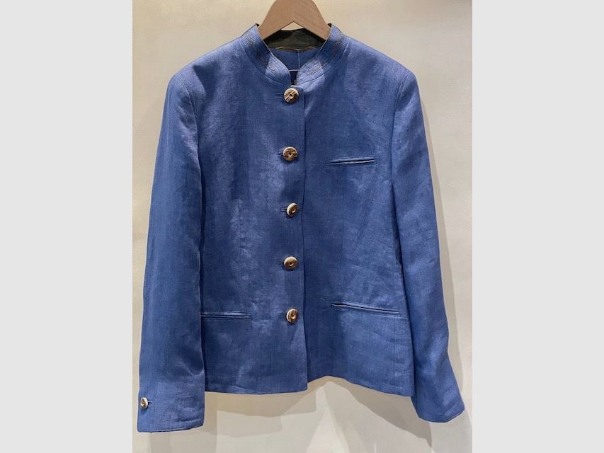 Poldi Trachten Jacket in Denim Blue, image 1 of 2