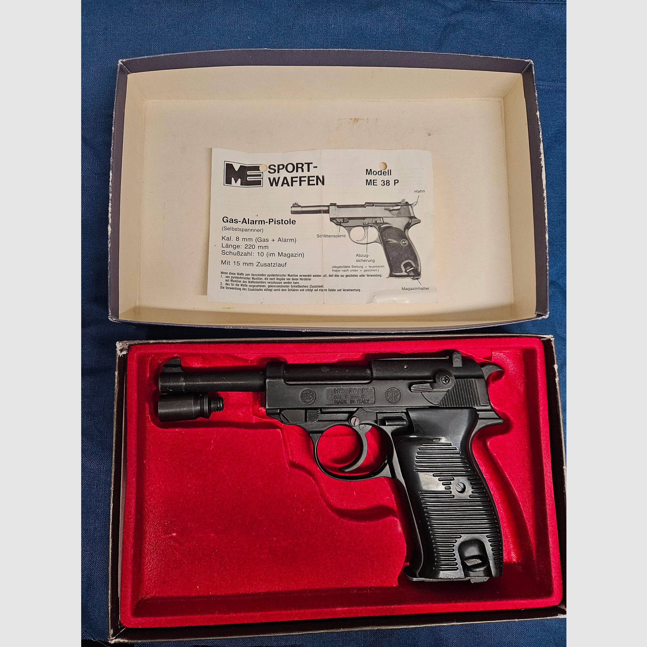 Model ME 38 P Gas-Alarmschieter 8mm