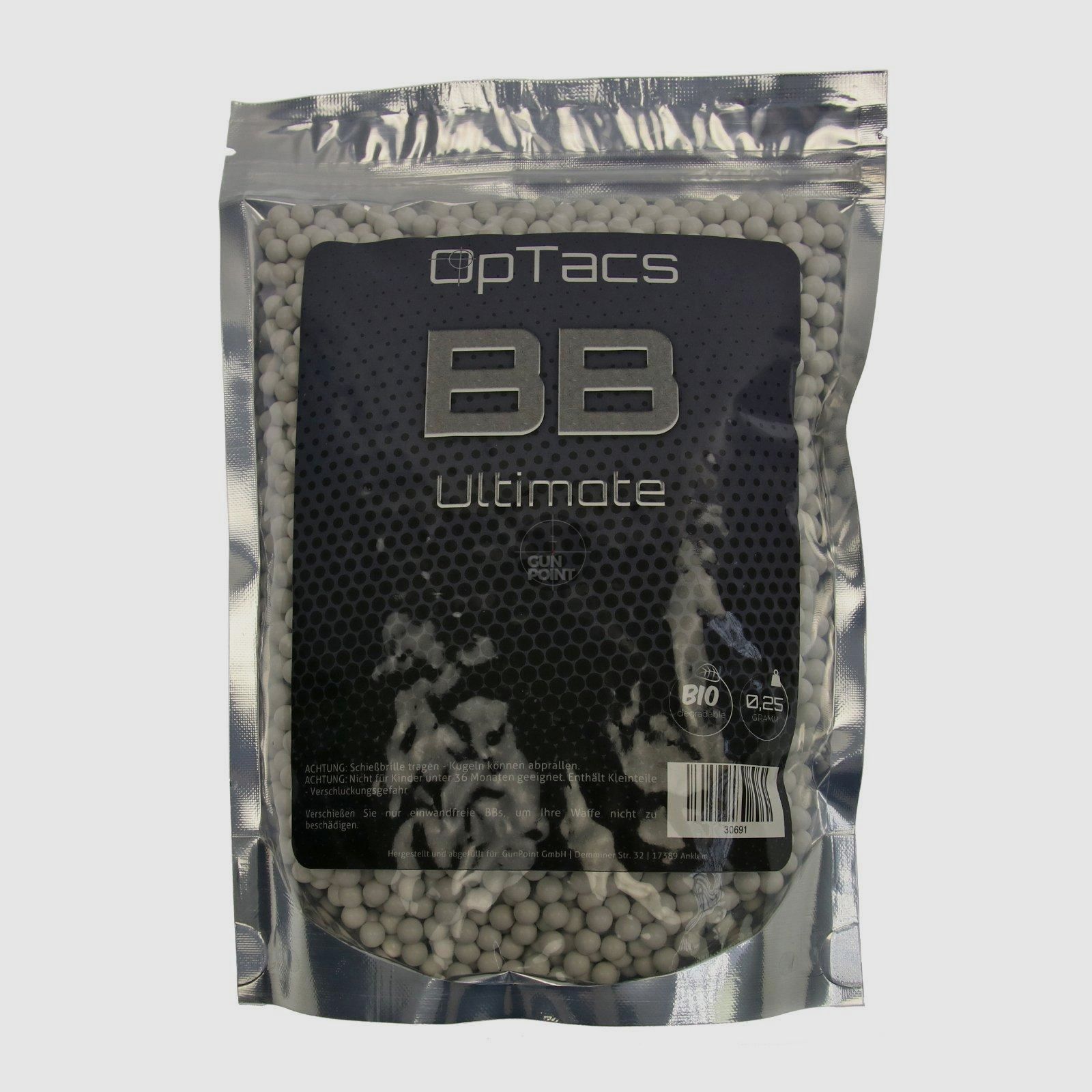 Softair - Kugeln OpTacs Ultimate BIO BBs 0,25 g 4000 Stk.