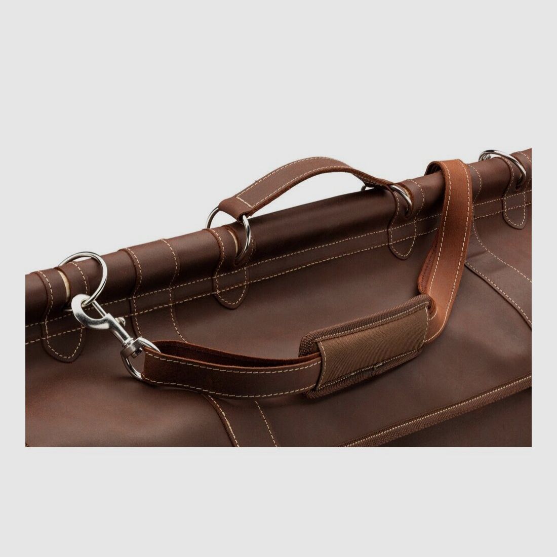 Brauner Leder-Jagdtasche – Country Sellerie, Bild 4 von 6