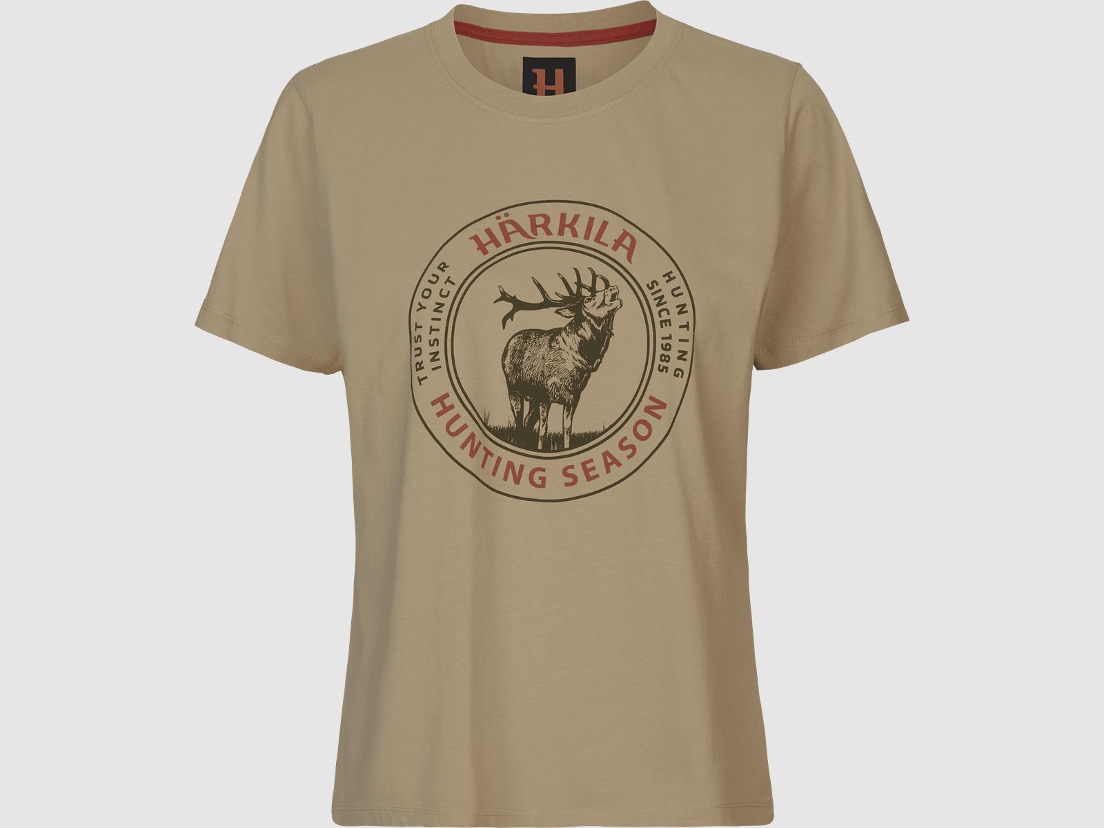 Härkila Stag Badge S/S T-Shirt Damen Sand, M