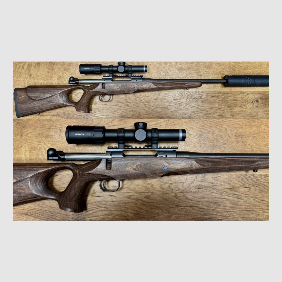 Mauser M12 Lochschaft mit Minox und Schalldämpfer