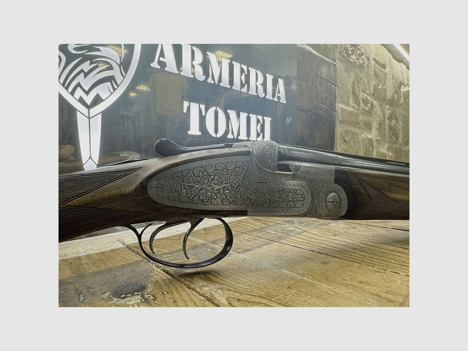 GEBRUIKT – Bockdoppelflinte – BERETTA MOD. S 3 kal. 12, afbeelding 2 van 9