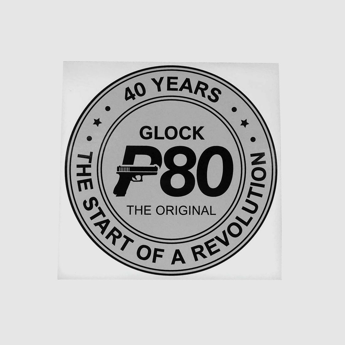GLOCK AUFKLEBER P80 ANNIVERSARY