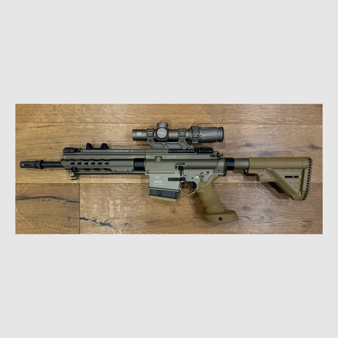 Heckler and Koch MR308 A3 Slimline 13" sand with Antimatter Scopeswitch