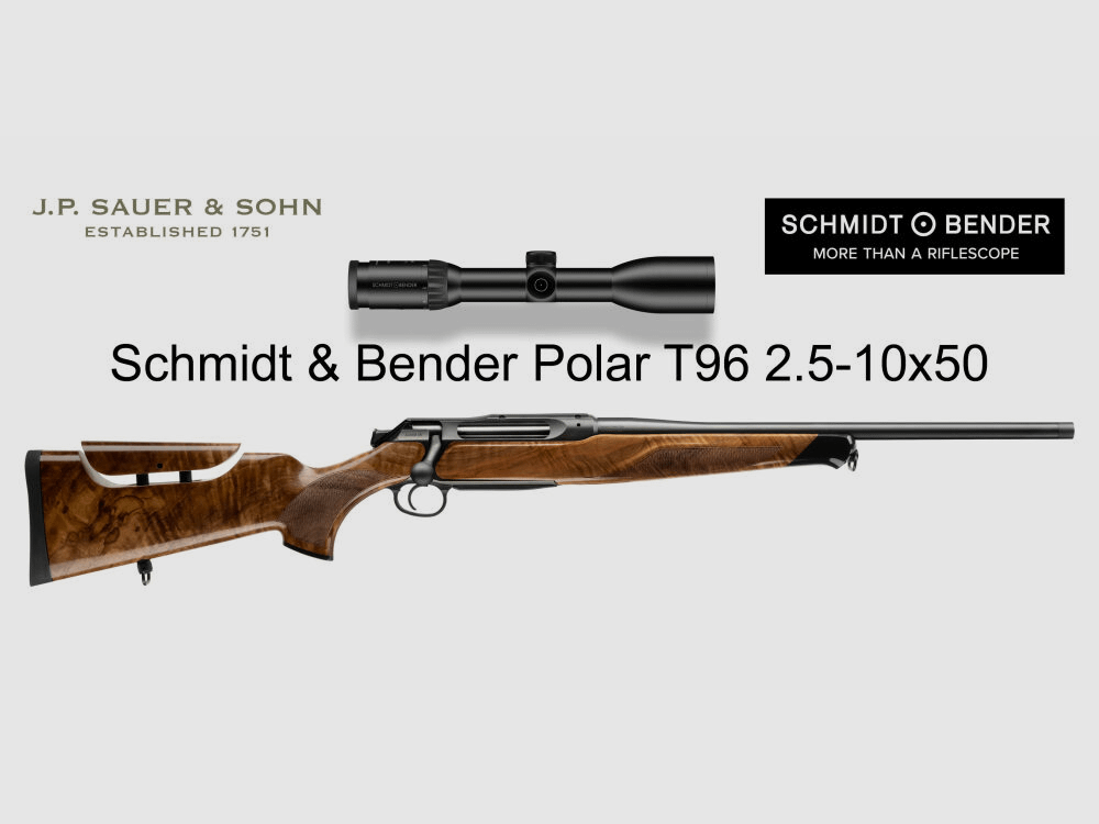 J.P. Sauer & Sohn Sauer 505 Ergo Lux Repetierbüchse HQ3 Ausstattungspaket Elegance + VSR | 8.5x55 Blaser | Schmidt & Bender Polar T96 2.5-10x50