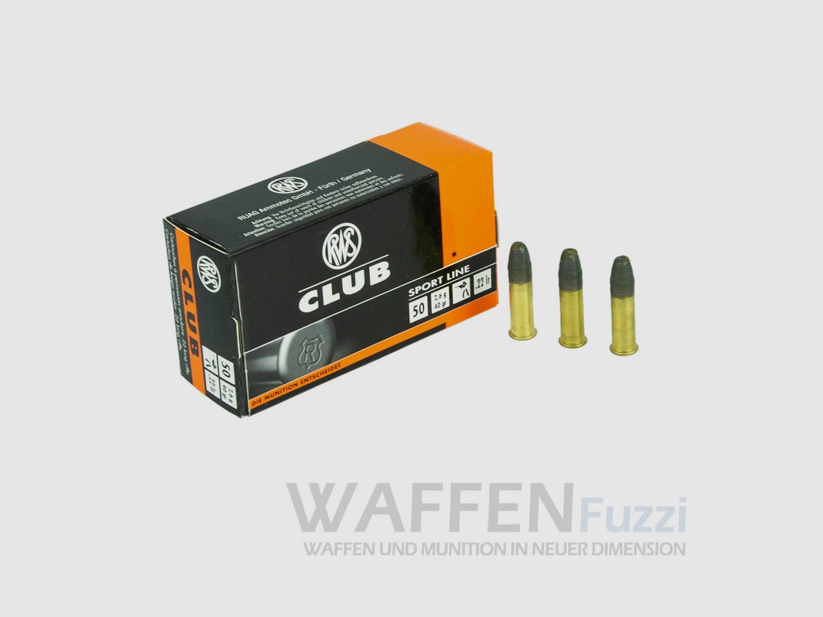 Randfeuerpatrone RWS Club 22 Kaliber .22lr 50 Schuss
