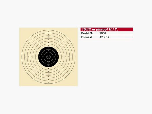 Schmid Paper Target 10/12m Pistol,P1000 NOT Numbered, 17x17, 1 Target