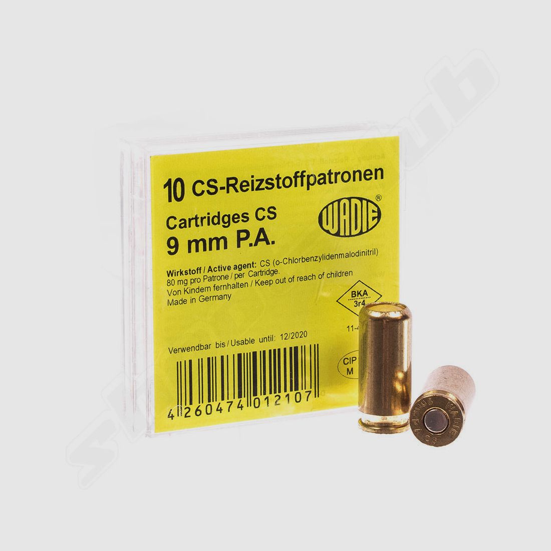 WADIE CS-Reizstoffpatronen 9mm P.A.K. 80mg 10 STK.