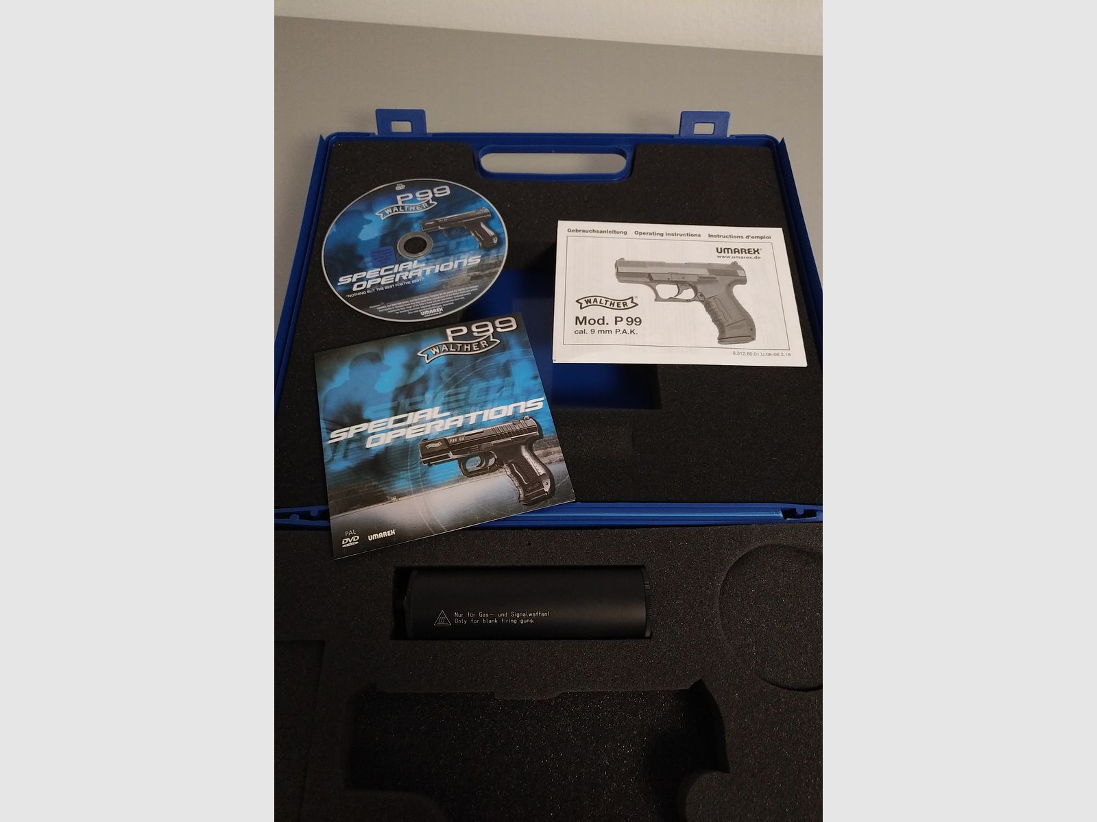 Walther 2006 P99 PAK Gas Signal 007 Special Operations PTB 762 James Bond limited Edition 0202/1000
