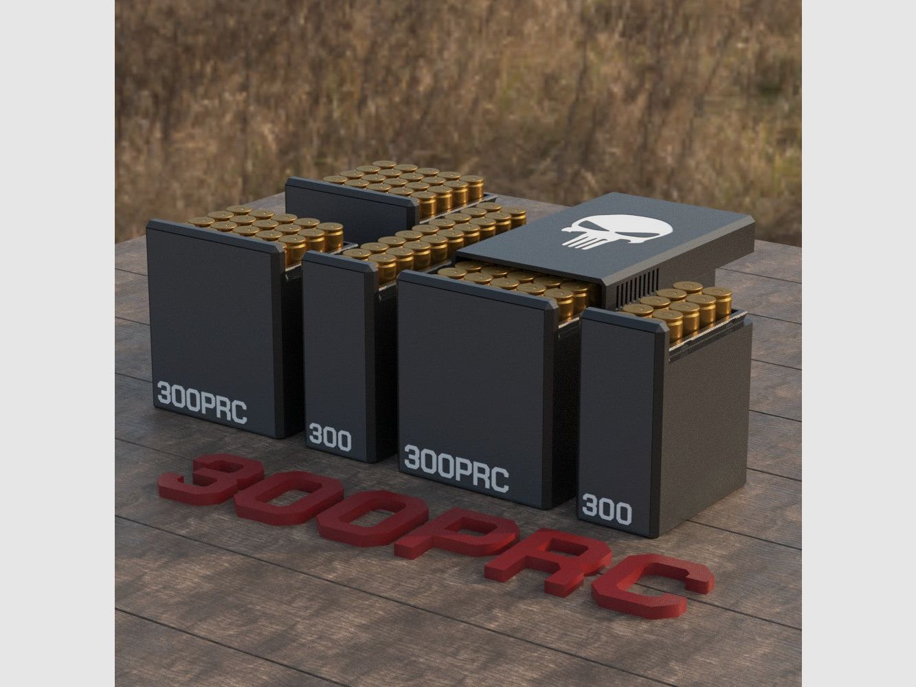 Filamelt Munitionsbox / Ammo Box .300 PRC – Patronenbox für 50 Schuss, Made in Germany