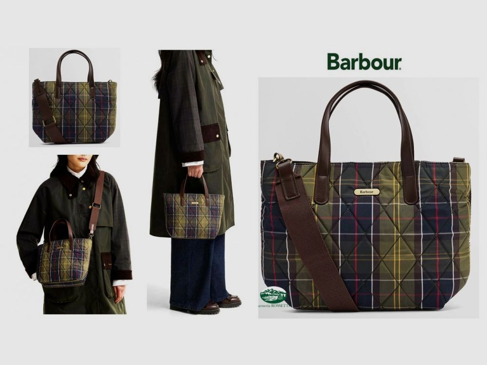 BARBOUR Mini Tote Tasche für Damen, gesteppt