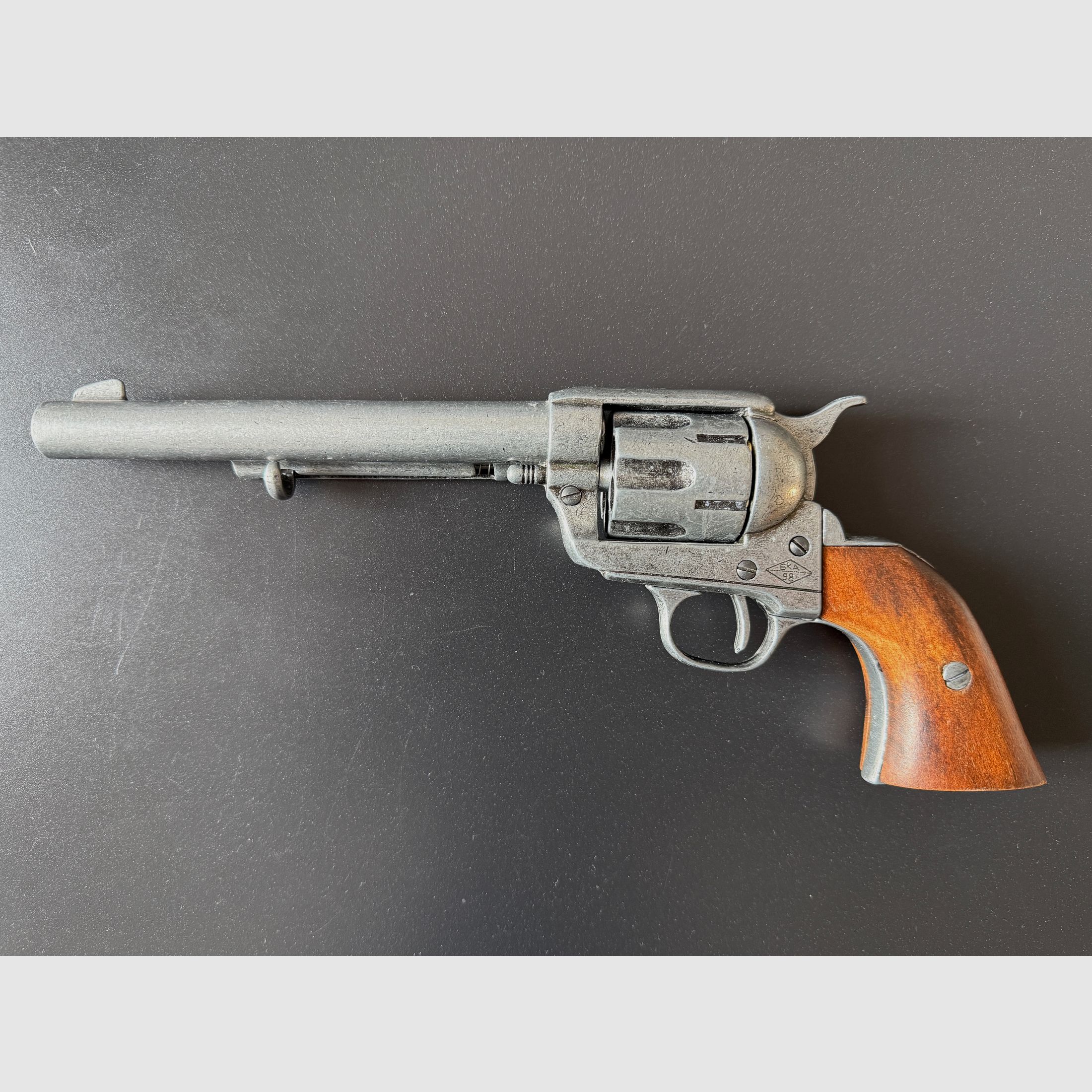 Deko Revolver US Kavalleriecolt Denix Colt .45 Peacemaker USA 1873, altgrau